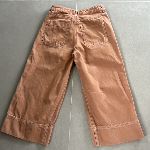 Topshop Moto wide leg, cropped jeans size 30 in camel color - Picture 7 of 7